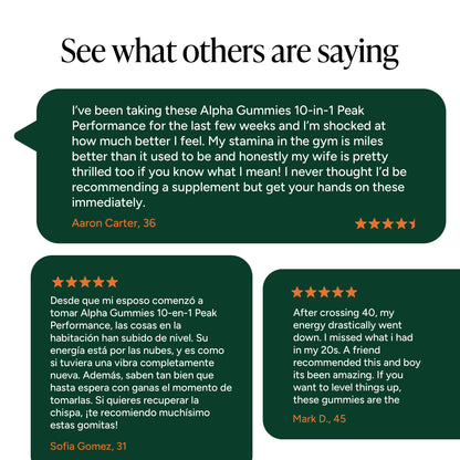 Peak Male Nutrition™ Alpha Gummies